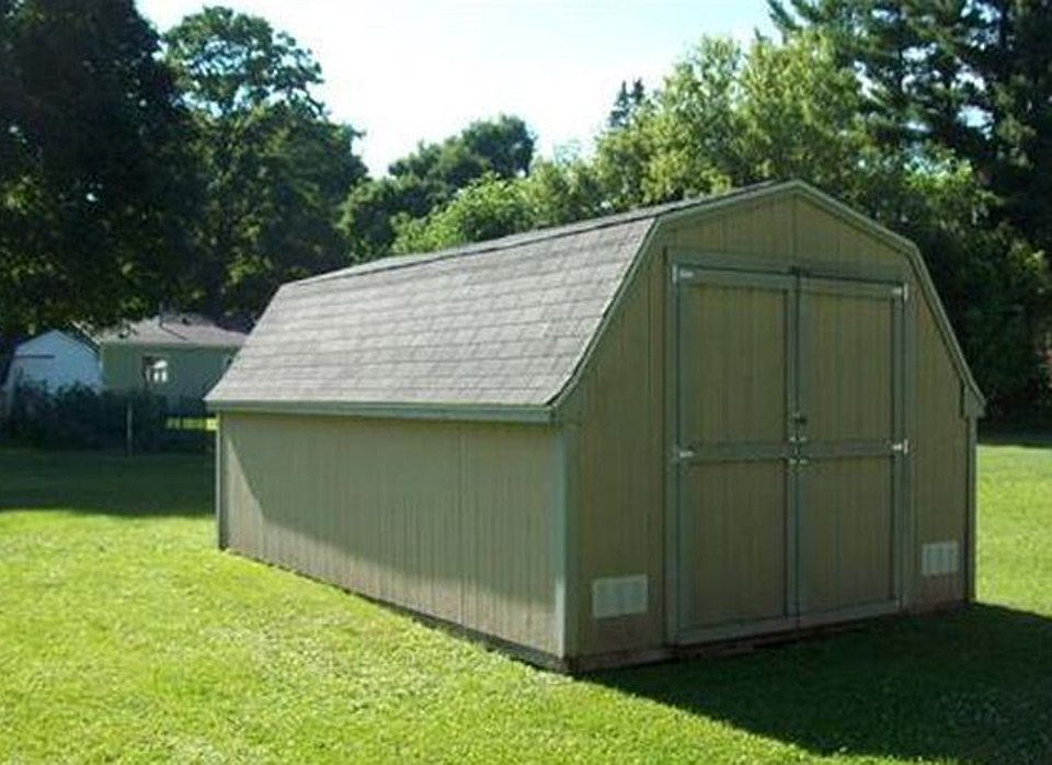 The spacious backyard has a nice oversized shed with wood floor to allow for additional storage and lawn equipment.  