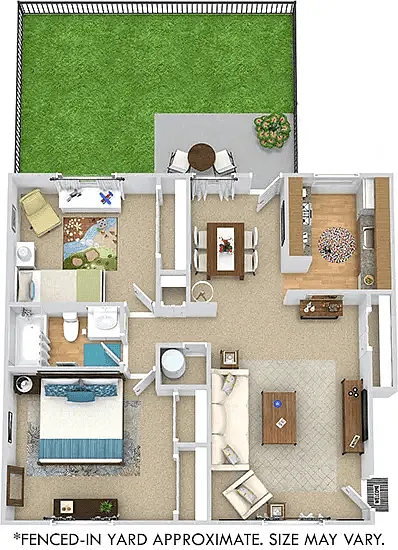 Floor plan Camden with Yard Classic