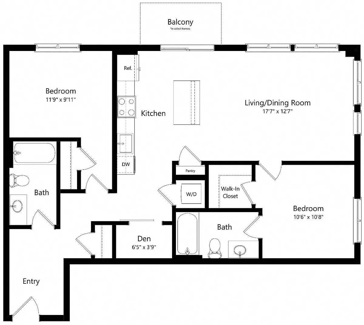 Floor plan B25D
