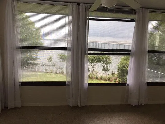 Enclosed porch lake views