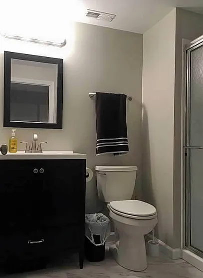 Basement bathroom