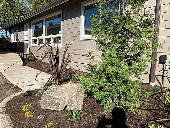 Landscaped yard