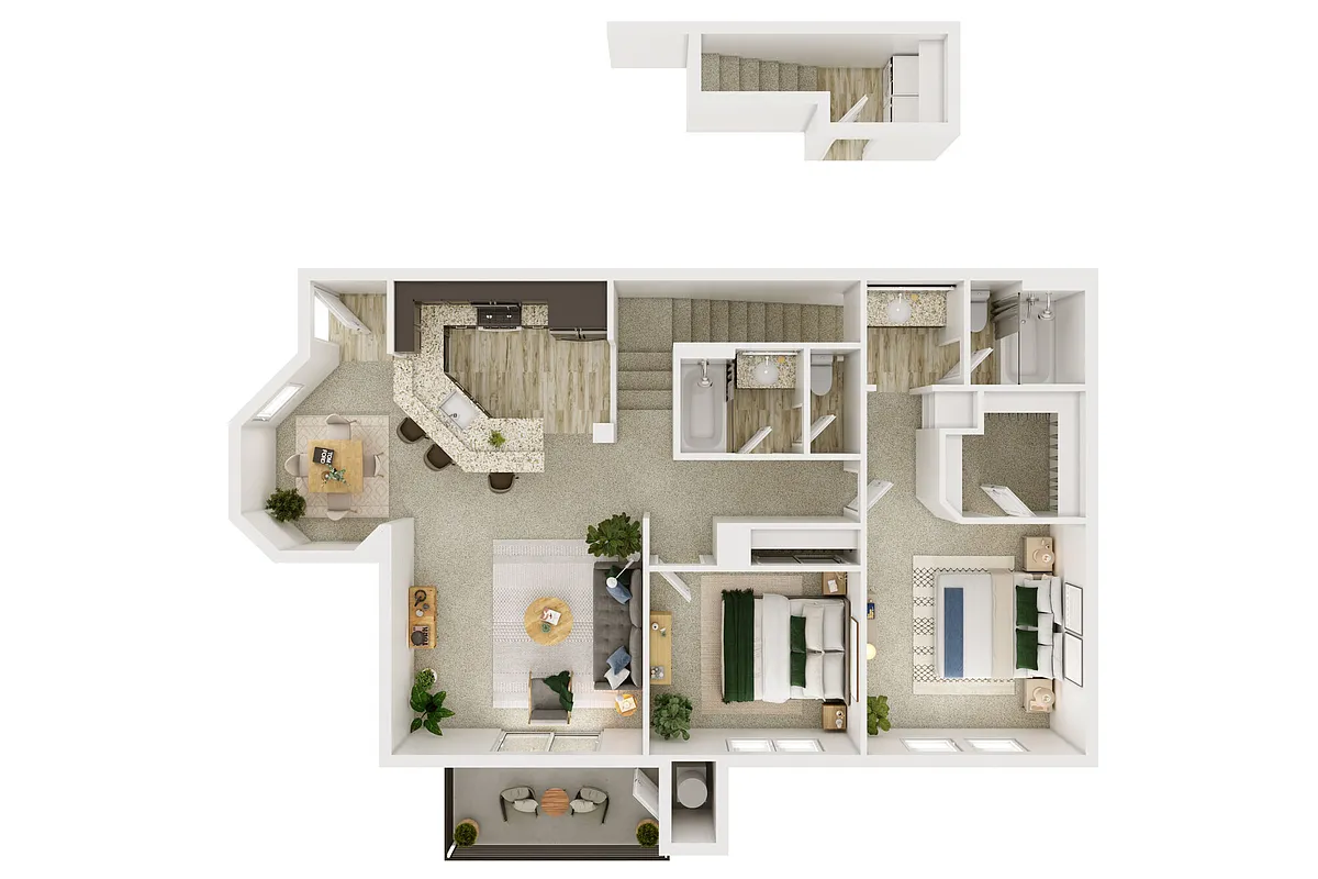 Floor plan 2BD 2BTH G4