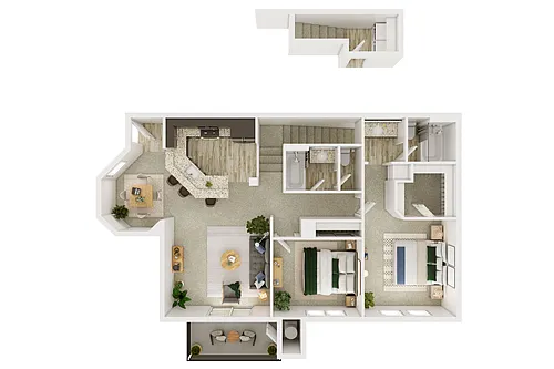 Floor plan 2BD 2BTH G4
