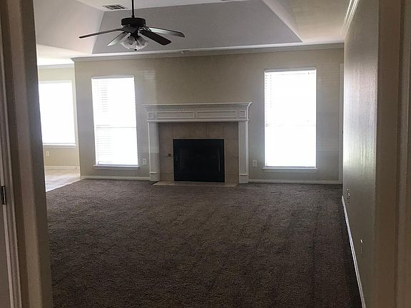 large living room view from front hall