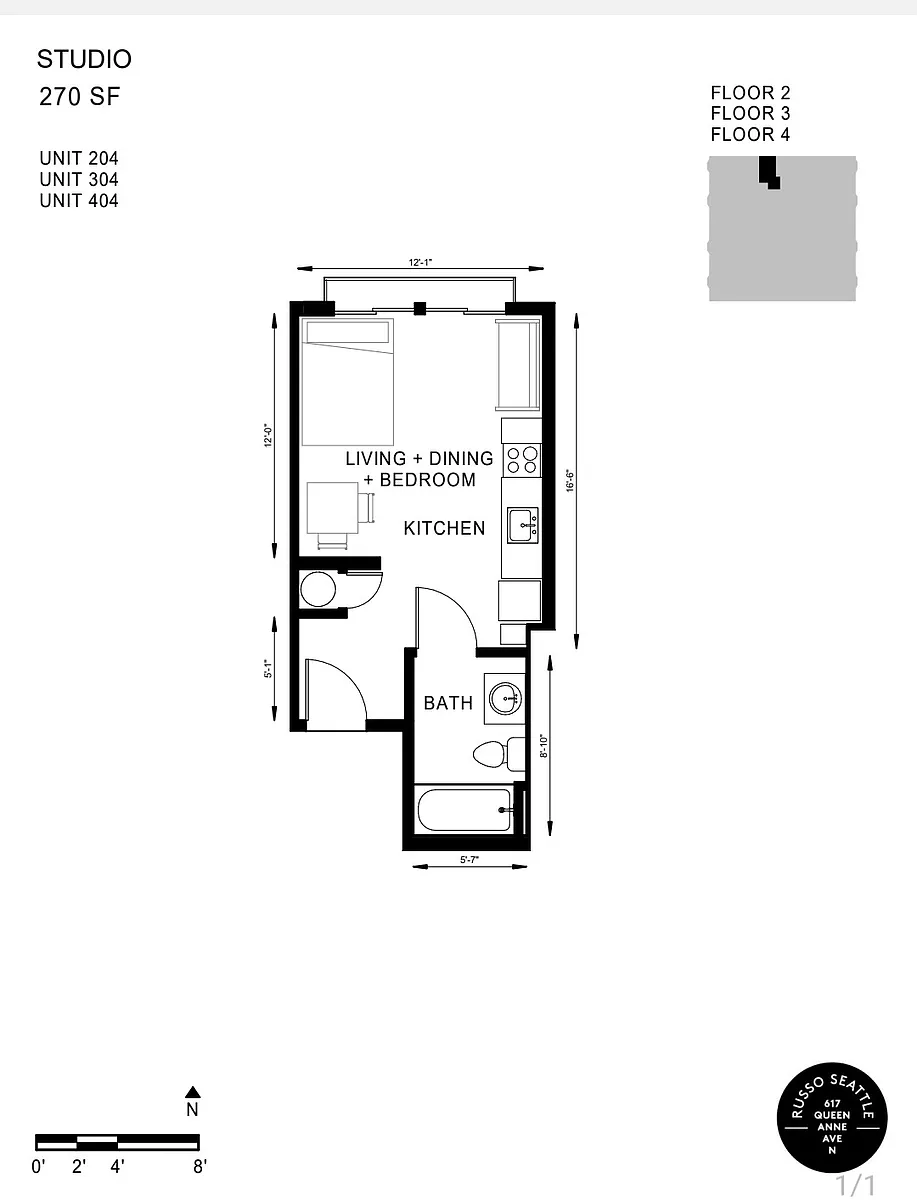 Floor plan Studio