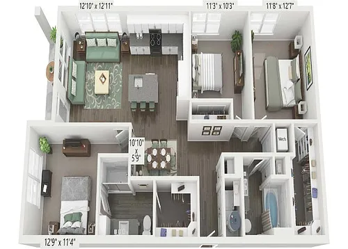 Floor plan Gold - Attached Garage