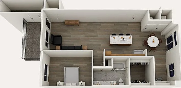 Plan A2a _ 1 Bed / 1 Bath _ 1,070 SF Plan A2a _ 1 Bed / 1 Bath _ 1,070 SF