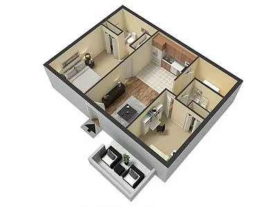 Floor plan two bedroom 2
