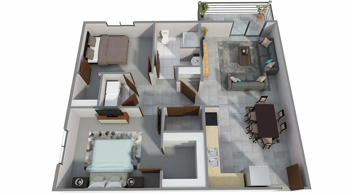 Floor plan Two Bedroom