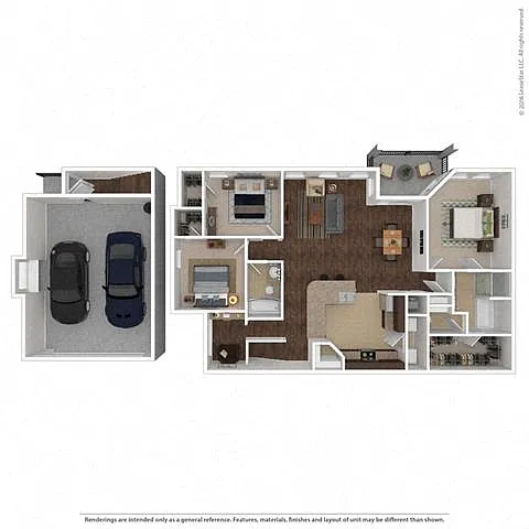 Floor plan Nebula - with attached garages