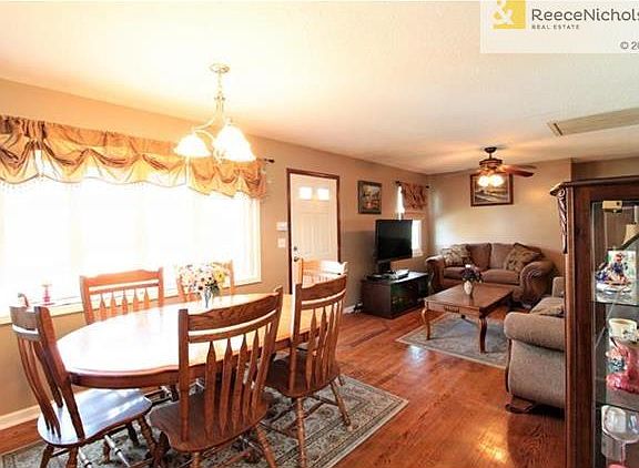 Remodeled home with large living room & dining room.
