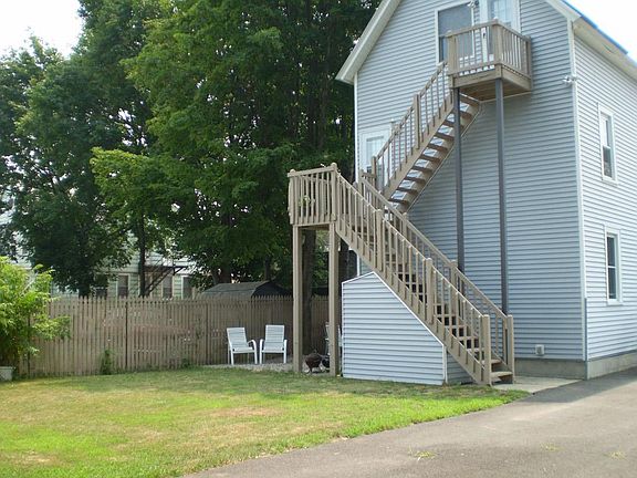 Back steps up to third floor.