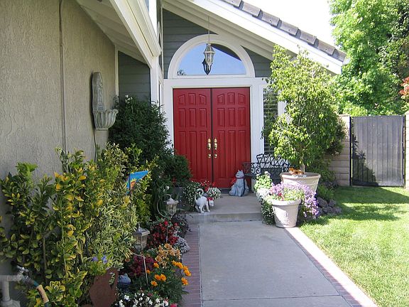 The double door entry welcomes you.