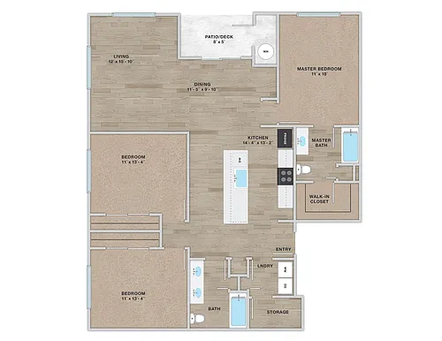 Floor plan LILY 3 BDRM 2 BATH