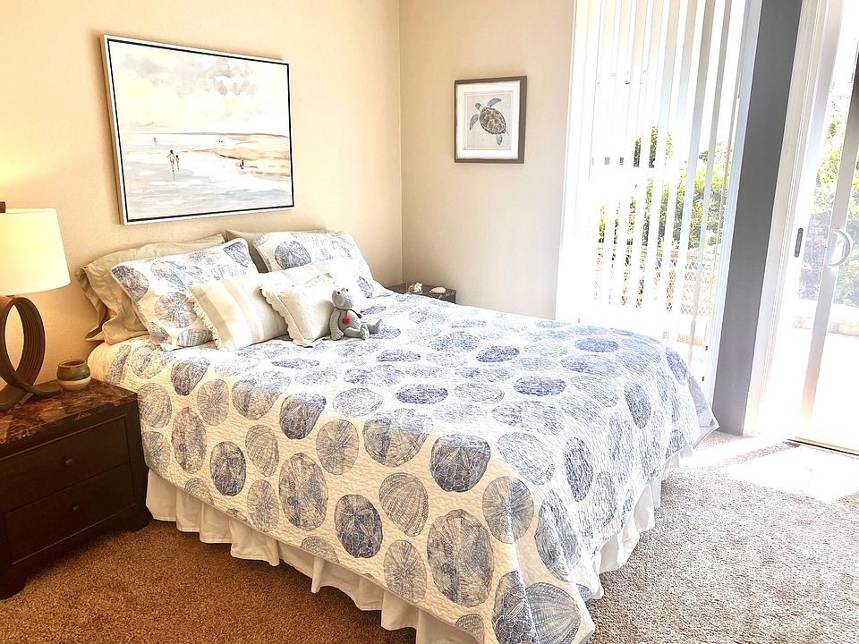 bedroom view morning to patio which faces east