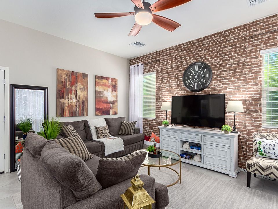 Brick accent wall makes it feel right at home