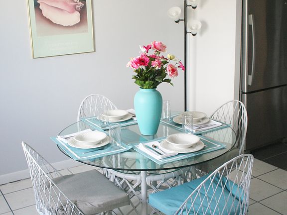 Dining room just off kitchen