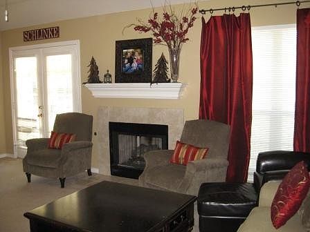 Living room, fireplace