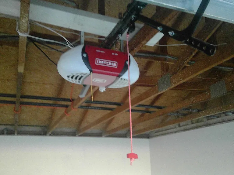 Modern garage door opener at a push of a button. WOW!