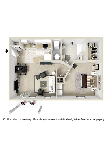 Floor plan One Bedroom