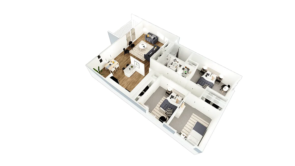 Floor plan 3x2b