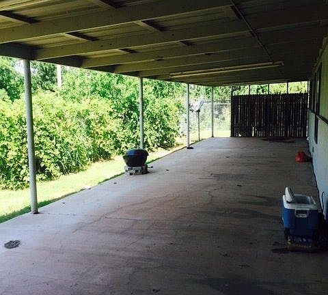 Covered back porch