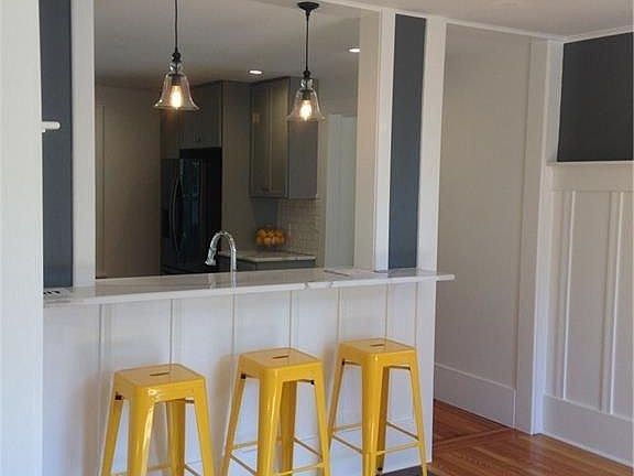 Kitchen with buffet seating