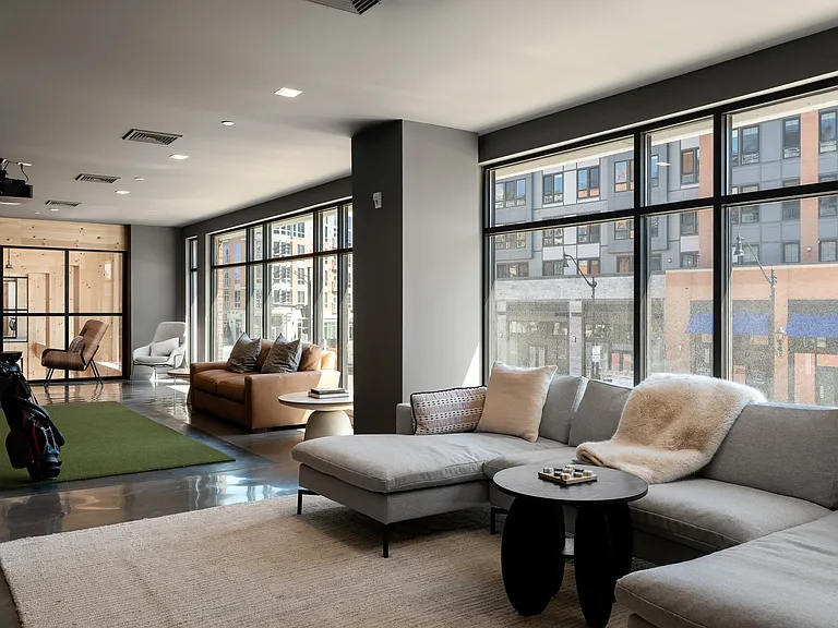 Game Room Lounge with Golf Simulator