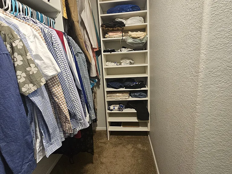 Master bedroom closet view 2