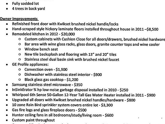 Seller's List Of Recent Upgrades!! All Yours For A Fraction Of The Cost!