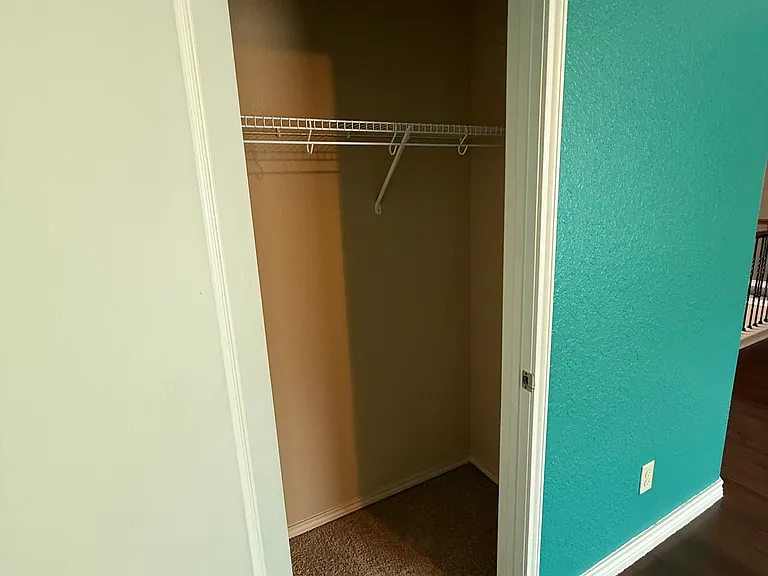 Carpeted closet in the 4th bedroom