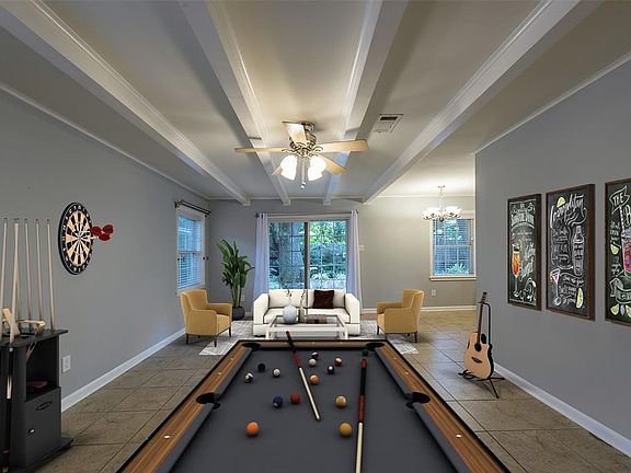 Family room virtually staged
