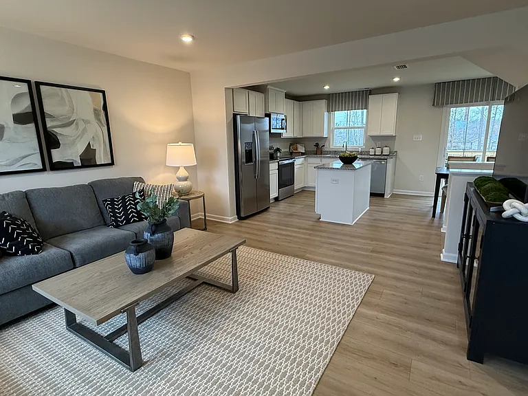Living Room open to Kitchen/Dining