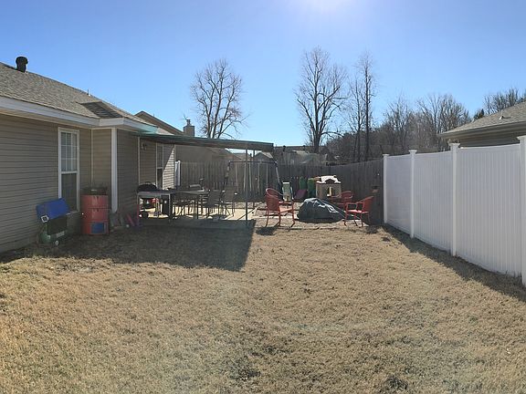 Fenced-in back yard