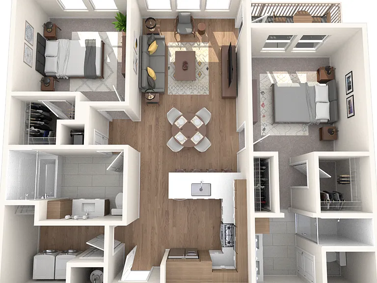 2 Bedroom, 2 Bath 2 Bedroom, 2 Bath