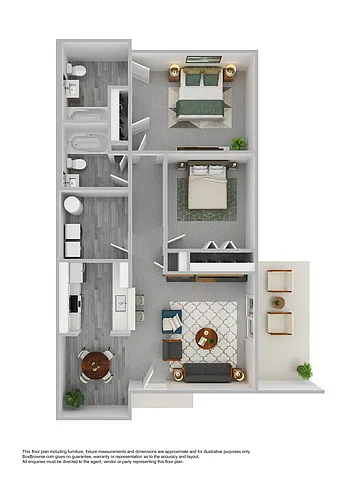 Floor plan 2 Bedroom 2 Bathroom