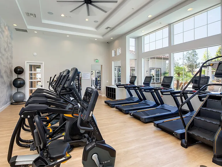 Fitness center with cardio and strength equipment
