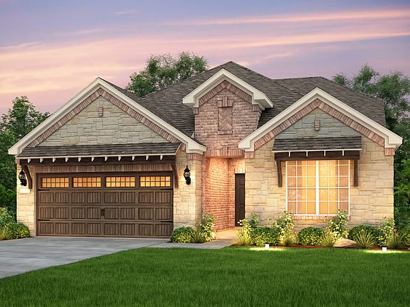 The Mooreville, a two-story home with 2-car garage, shown with Home Exterior D