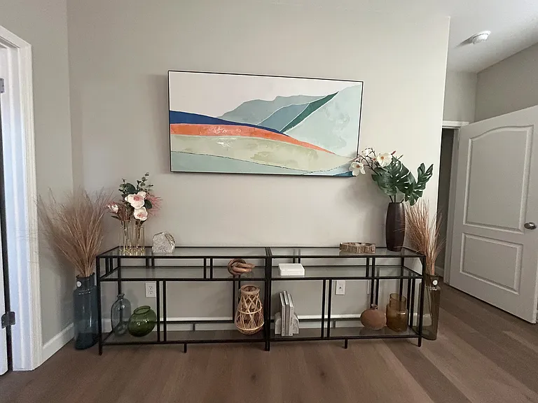 Primary room wall facing bed