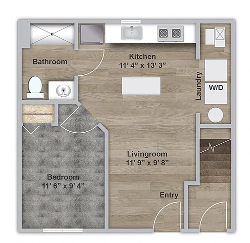 Floor plan Garden Style - First Floor ADA Modified