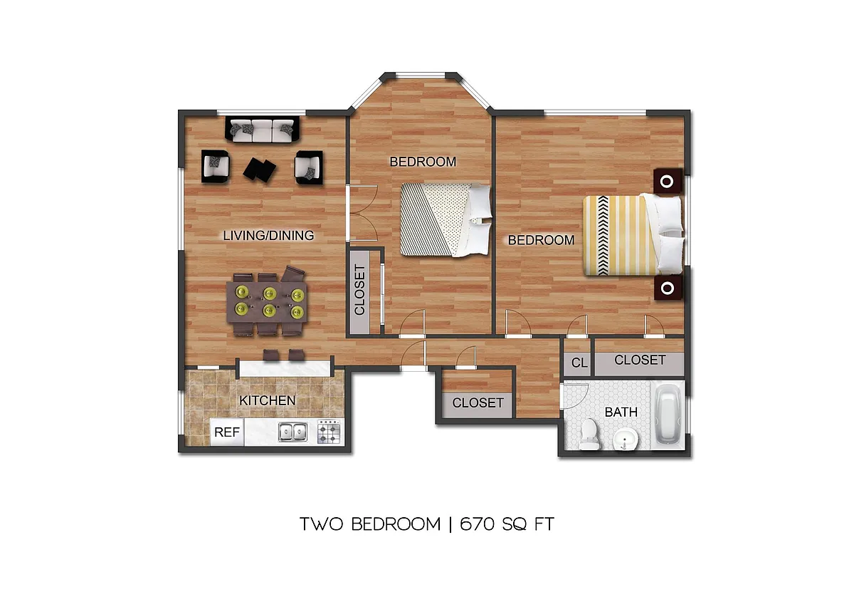 Floor plan 2 Bedroom