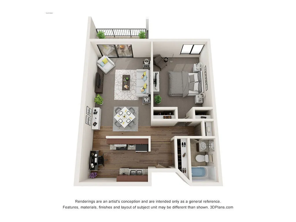Floor plan 1 Bedroom - A