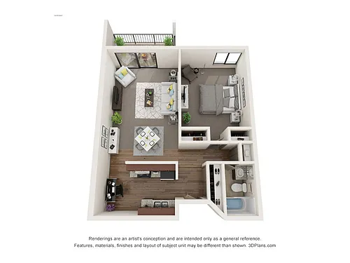 Floor plan 1 Bedroom - A