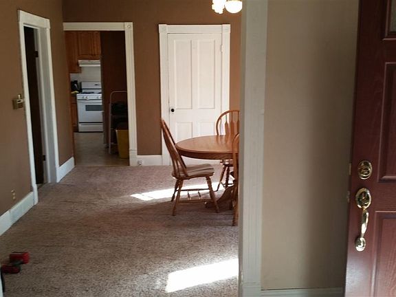 Large dining room get lots of natural light.