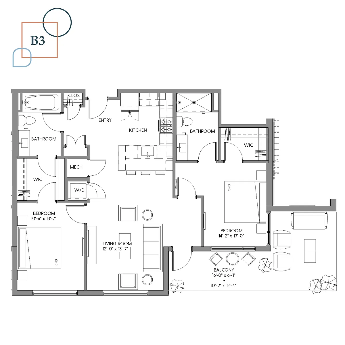 Floor plan B3