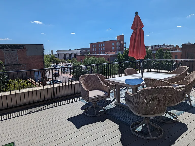 Rooftop common area patio