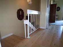 Upstairs hallway separating master and guest bedrooms.