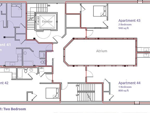 Floor Plan of Unit 41