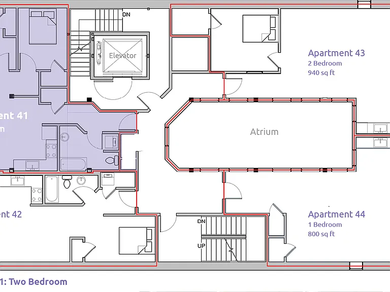 Floor Plan of Unit 41
